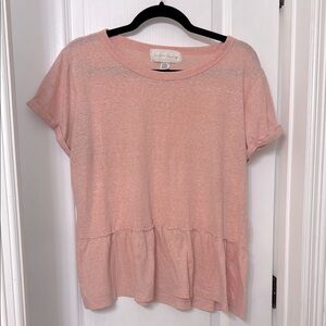 French laundry peach pink top size L